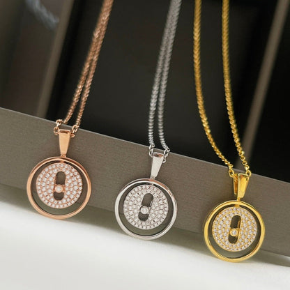 [Polaidi Jewelry]LUCKY MOVER PM PAVED NECKLACE