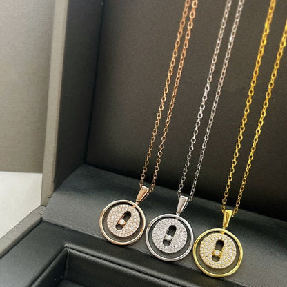 [Polaidi Jewelry]LUCKY MOVER PM PAVED NECKLACE