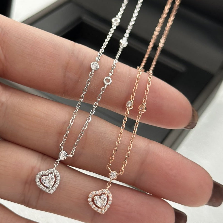 [Polaidi Jewelry]JOY HEART DIAMOND NECKLACE