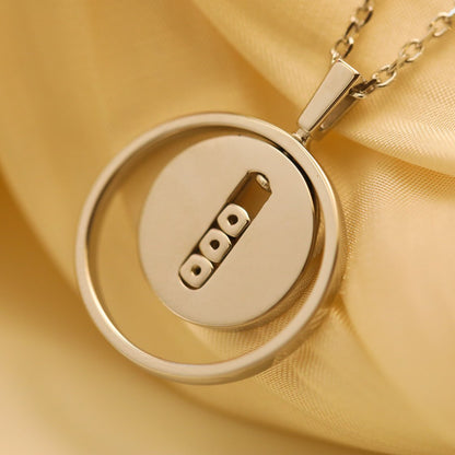 [Polaidi Jewelry]LUCKY MOVE MM SILVER DIAMOND NECKLACE