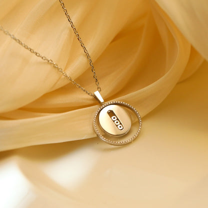 [Polaidi Jewelry]LUCKY MOVE MM SILVER DIAMOND NECKLACE