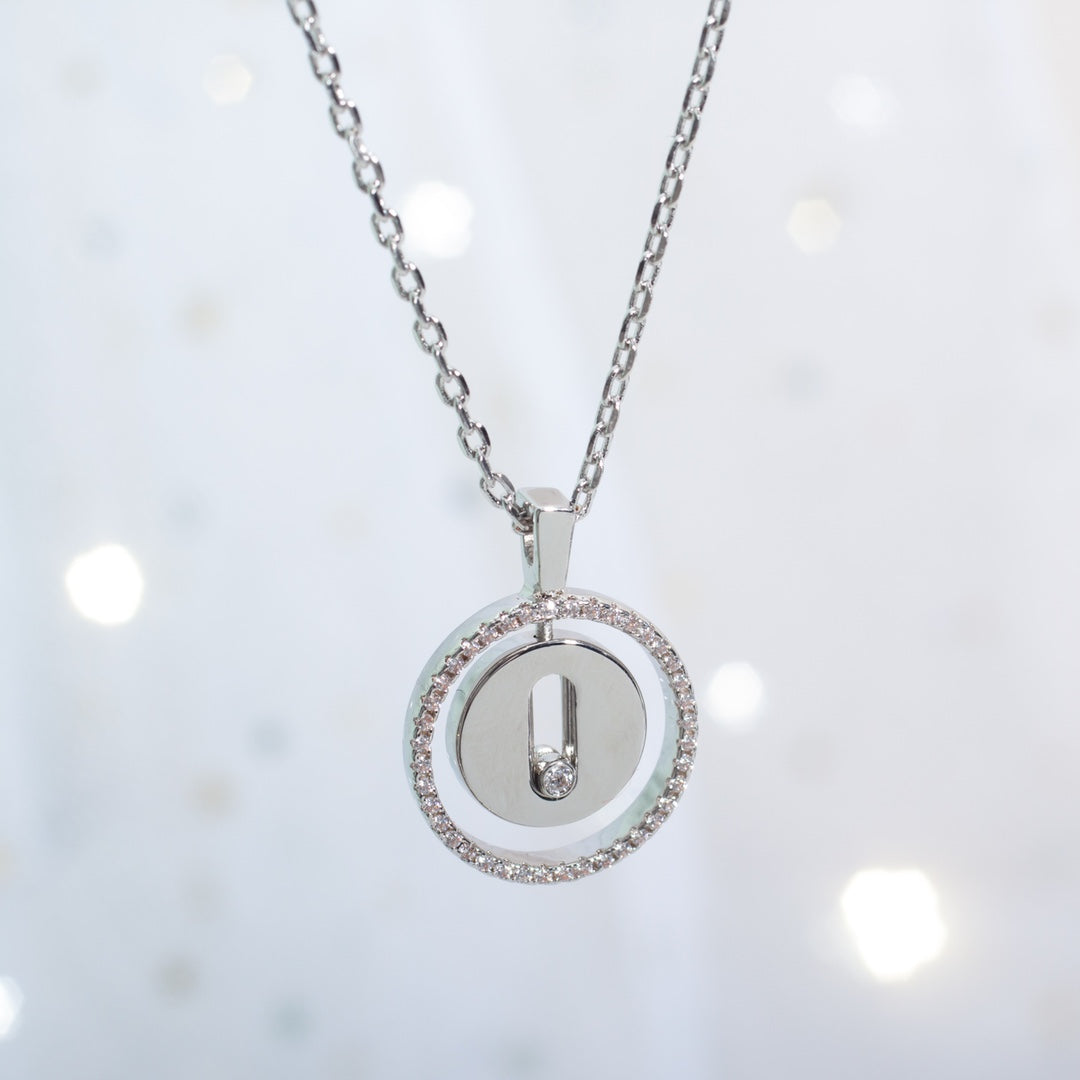 [Polaidi Jewelry]LUCKY MOVE PM NECKLACE SILVER DIAMOND