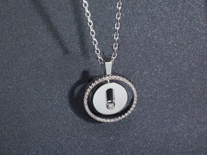 [Polaidi Jewelry]LUCKY MOVE PM NECKLACE SILVER DIAMOND