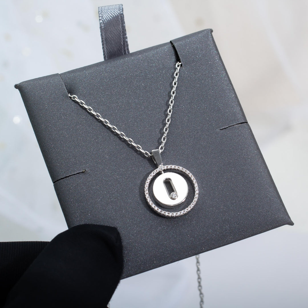 [Polaidi Jewelry]LUCKY MOVE PM NECKLACE SILVER DIAMOND