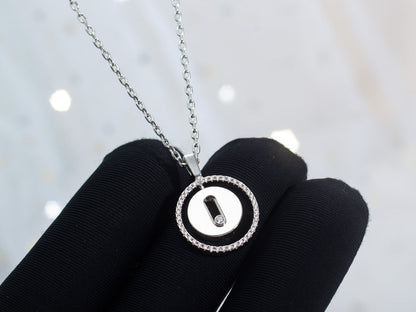 [Polaidi Jewelry]LUCKY MOVE PM NECKLACE SILVER DIAMOND