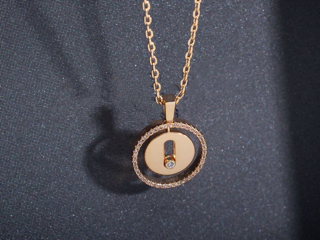 [Polaidi Jewelry]LUCKY MOVE PM NECKLACE PINK GOLD DIAMOND