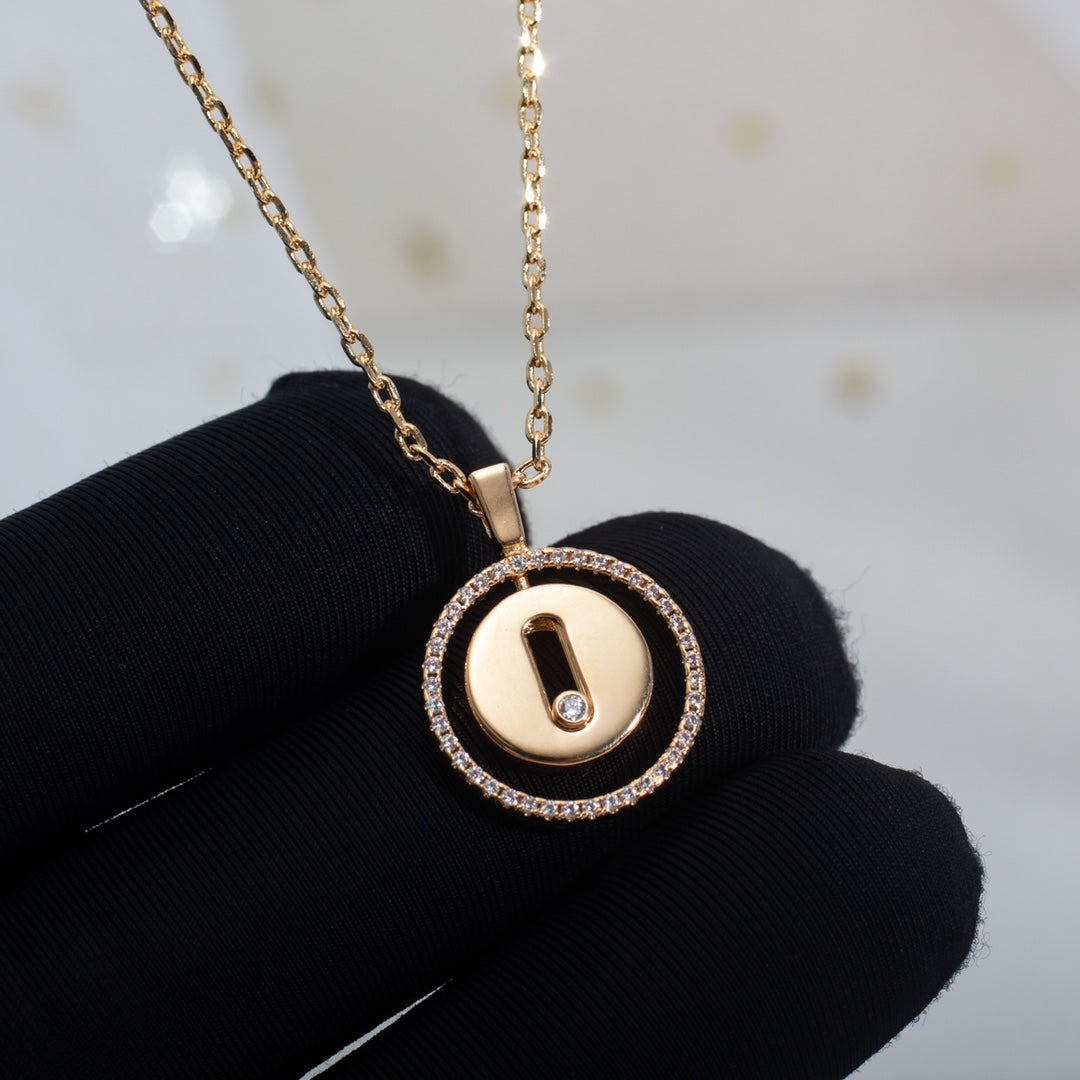 [Polaidi Jewelry]LUCKY MOVE PM NECKLACE PINK GOLD DIAMOND