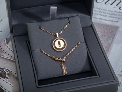 [Polaidi Jewelry]LUCKY MOVE PM NECKLACE PINK GOLD DIAMOND