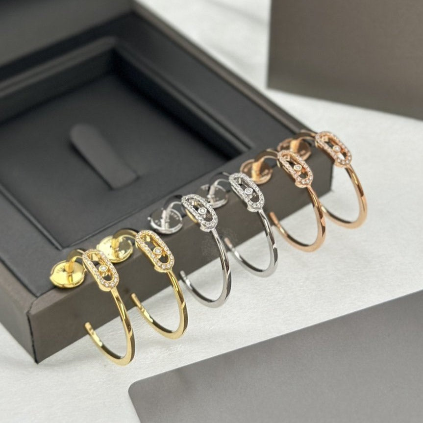 [Polaidi Jewelry]CREOLES MOVE UNO PM DIAMOND EARRINGS