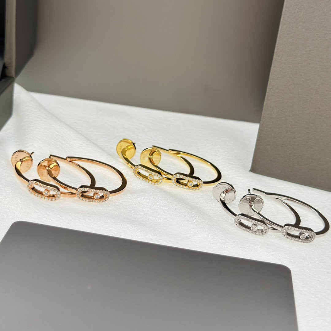 [Polaidi Jewelry]CREOLES MOVE UNO PM DIAMOND EARRINGS
