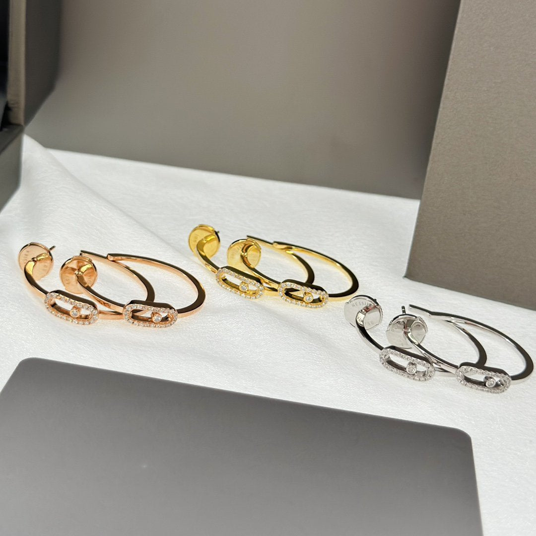 [Polaidi Jewelry]CREOLES MOVE UNO PM DIAMOND EARRINGS