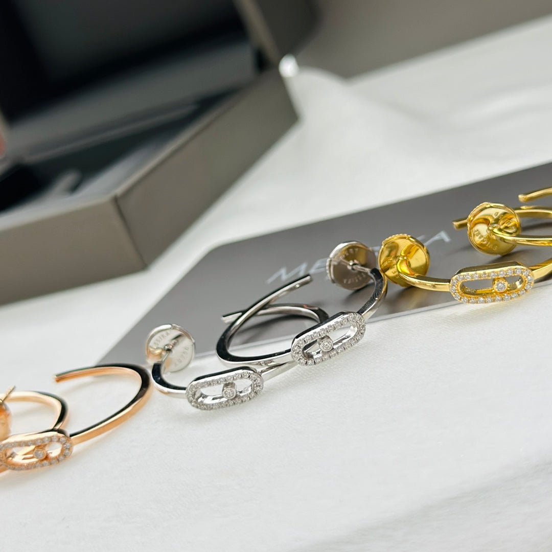 [Polaidi Jewelry]CREOLES MOVE UNO PM DIAMOND EARRINGS