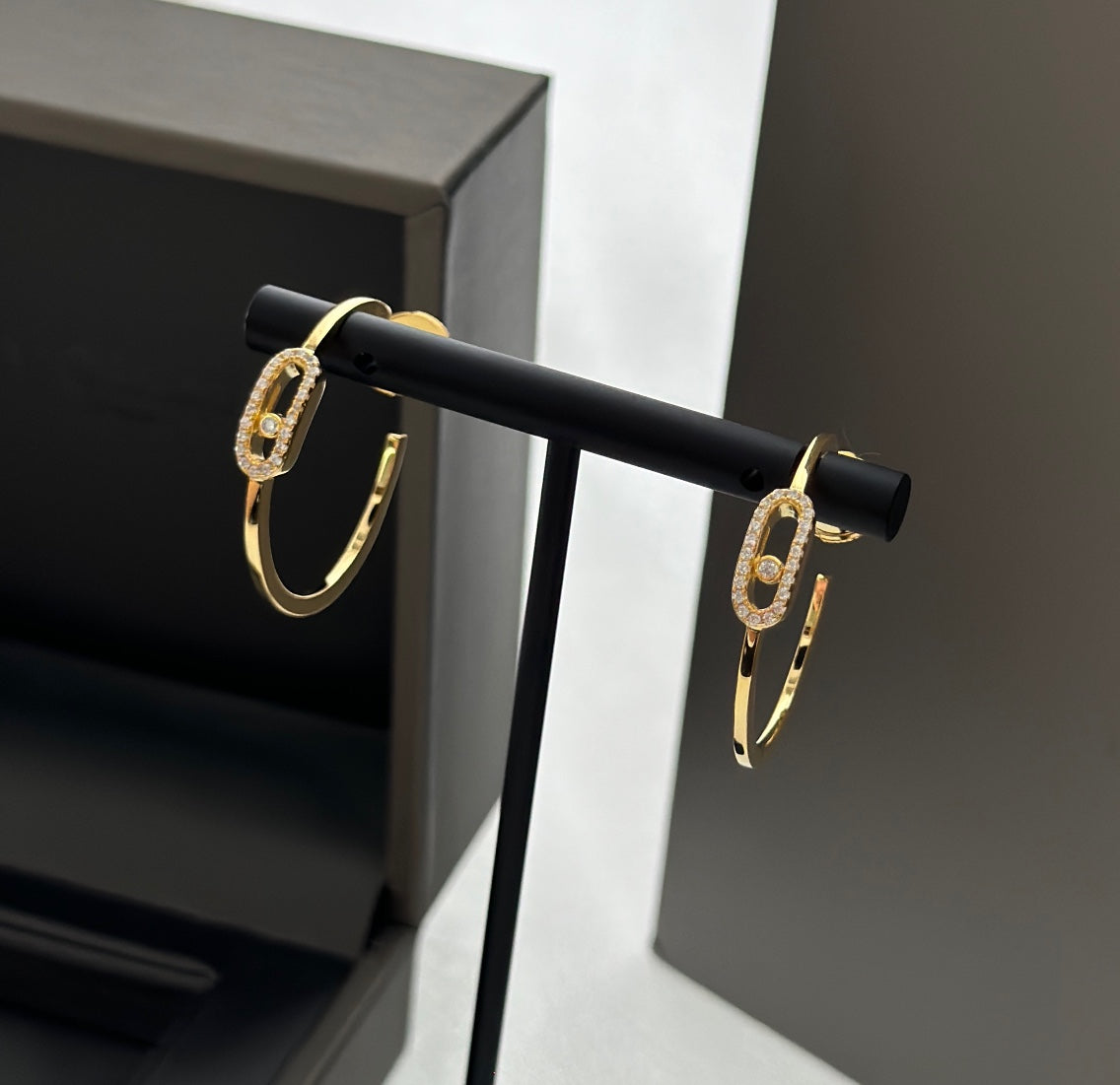 [Polaidi Jewelry]CREOLES MOVE UNO PM DIAMOND EARRINGS