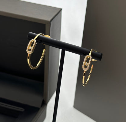 [Polaidi Jewelry]CREOLES MOVE UNO PM DIAMOND EARRINGS