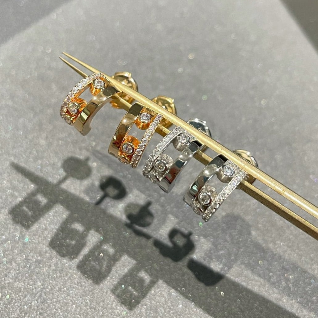 [Polaidi Jewelry]MOVE ROMANE EARRINGS DIAMOND