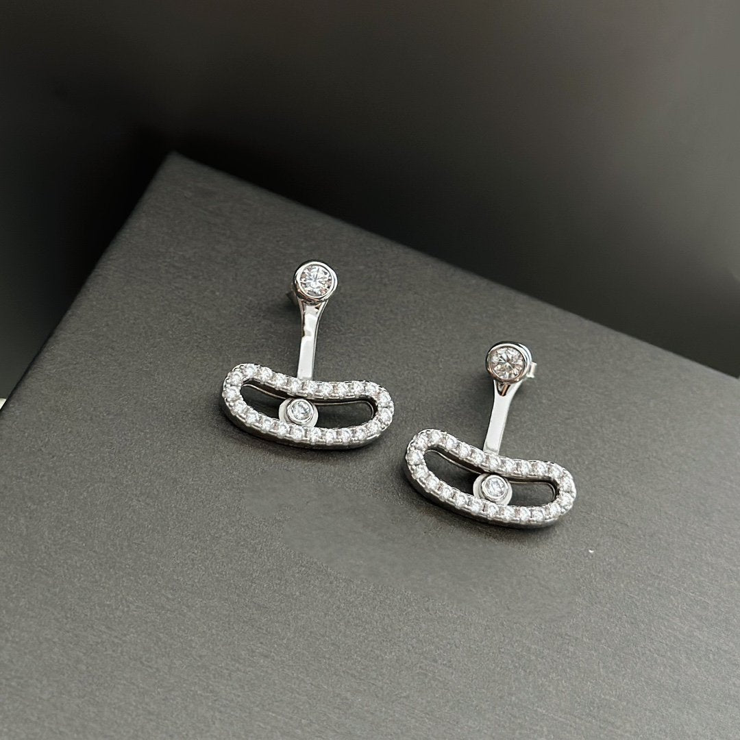 [Polaidi Jewelry]MOVE UNO SILVER DIAMOND EARRINGS