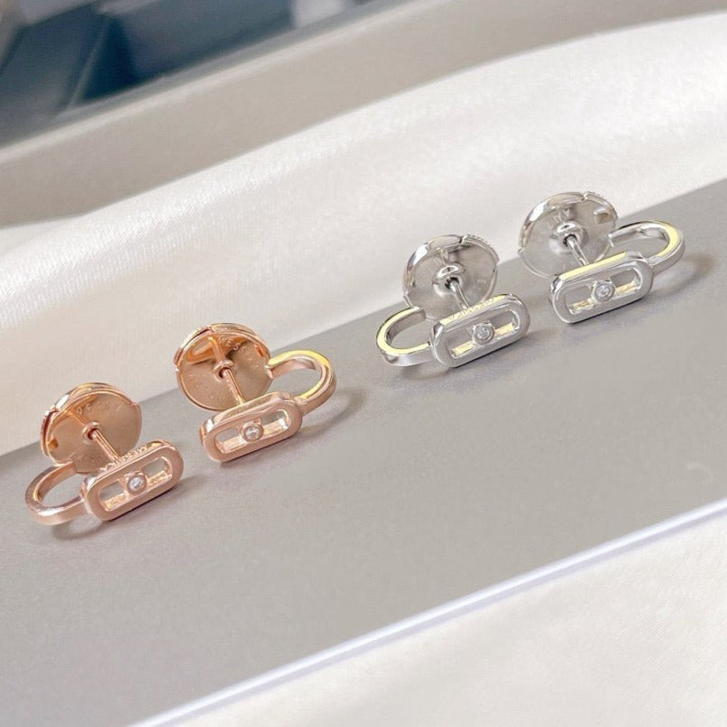[Polaidi Jewelry]CREOLES MOVE UNO MINI 1 DIAMOND EARRINGS