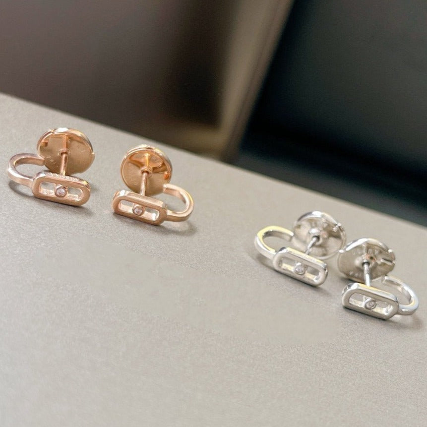 [Polaidi Jewelry]CREOLES MOVE UNO MINI 1 DIAMOND EARRINGS