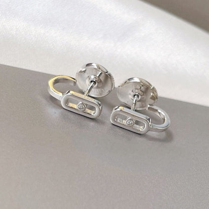 [Polaidi Jewelry]CREOLES MOVE UNO MINI 1 DIAMOND EARRINGS