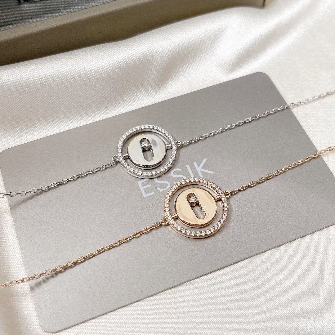 [Polaidi Jewelry]LUCKY MOVE PAVED DIAMOND BRACELET