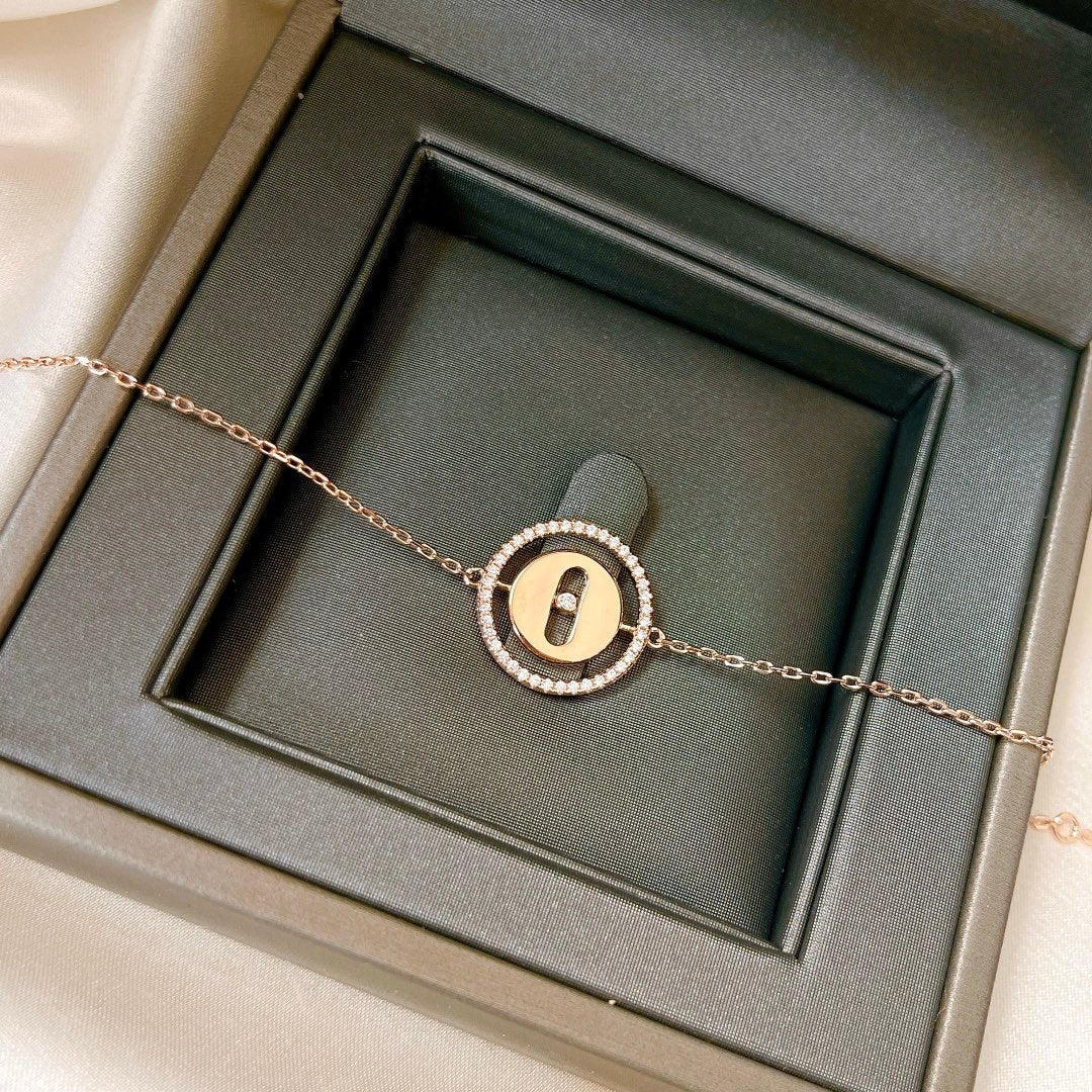 [Polaidi Jewelry]LUCKY MOVE PAVED DIAMOND BRACELET