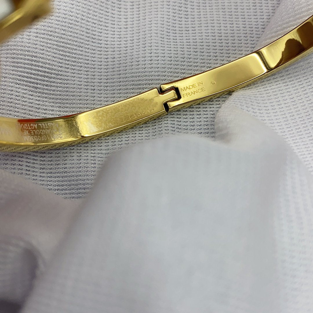[Polaidi Jewelry]CLASSIC HM CLIC WHITE 8MM ENAMEL BRACELET（副本）