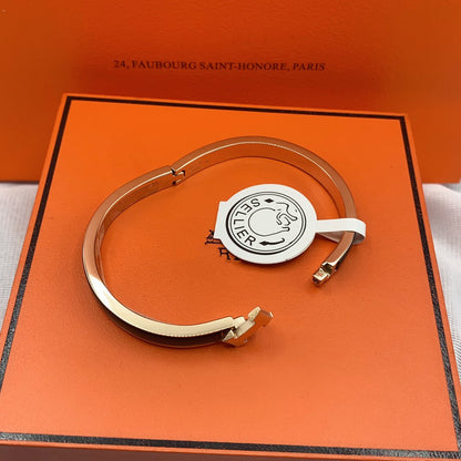 [Polaidi Jewelry]CLASSIC HM CLIC BLACK 8MM ENAMEL BRACELET