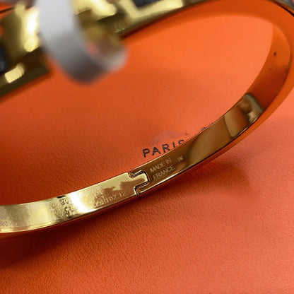 [Polaidi Jewelry]CLASSIC HM CLIC BLACK 8MM ENAMEL BRACELET