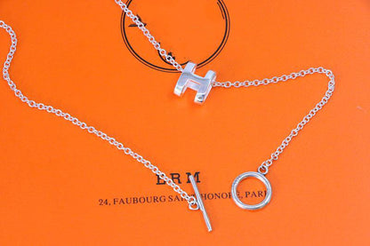 [Polaidi Jewelry]HM NECKLACE H LETTER OVAL SERIES