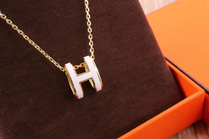 [Polaidi Jewelry]HM CLIC YELLOW ENAMEL GOLD NECKLACE