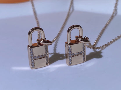 [Polaidi Jewelry]HM ADVANCED NICHE LOCK HEAD NECKLACE DIAMONDS