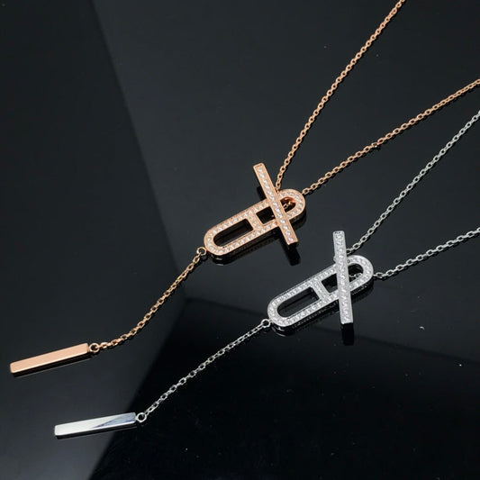 [：Polaidi Jewelry]HMネックレス プラチナ ローズゴールド ダイヤモンド