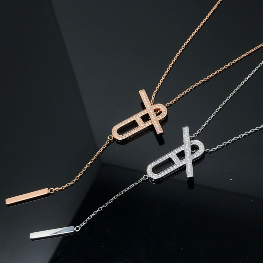 [Polaidi Jewelry]HM NECKLACE PLATINUM ROSE GOLD DIAMOND