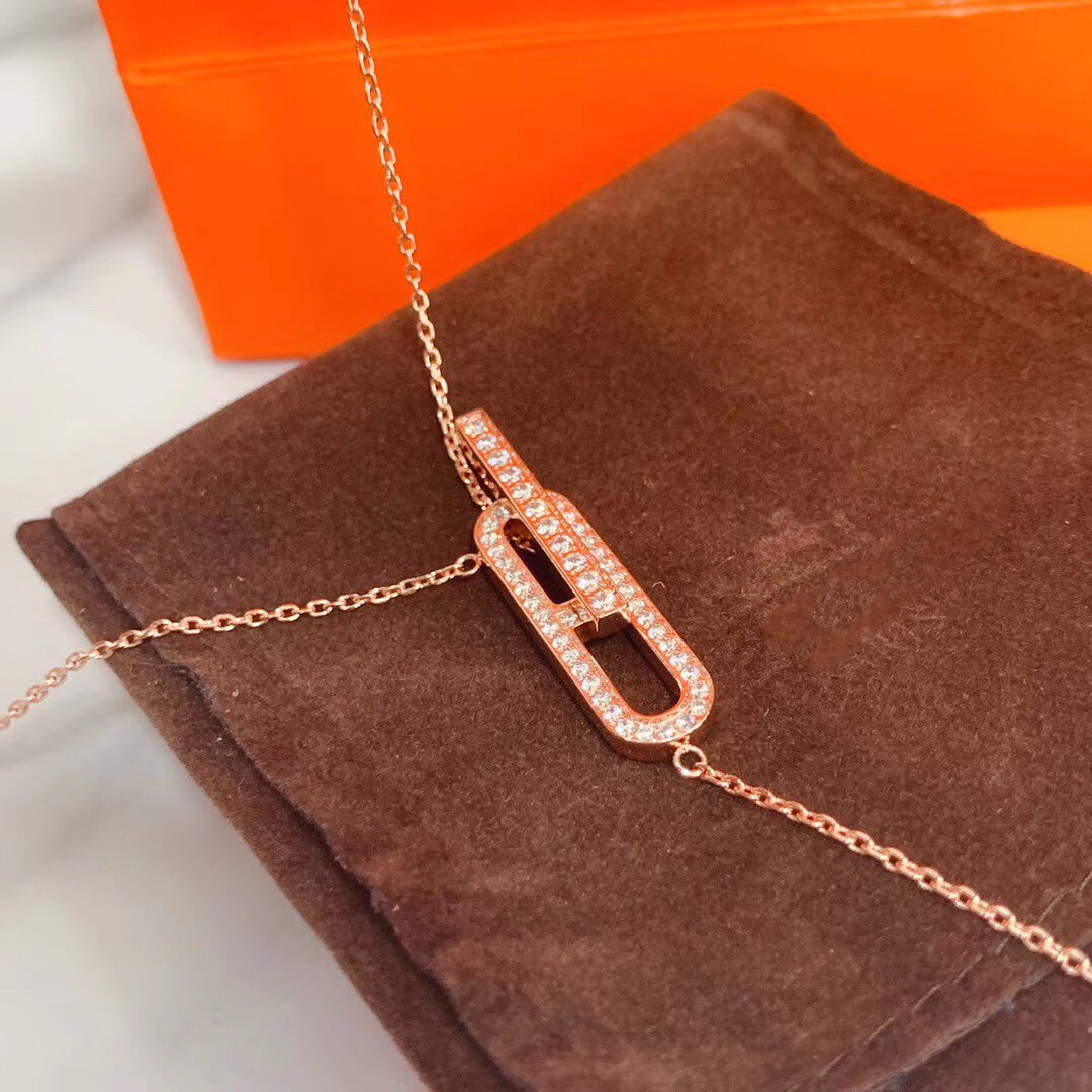 [Polaidi Jewelry]HM NECKLACE PLATINUM ROSE GOLD DIAMOND