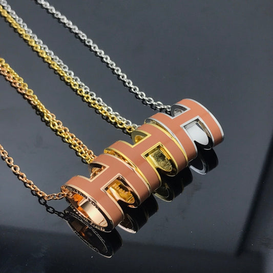 [：Polaidi Jewelry]Hネックレスブラウン