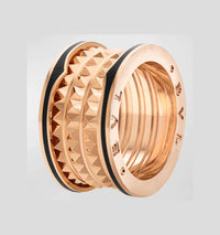 [Polaidi Jewelry ]ZERO 1 ROCK BLACK CERAMIC PINK GOLD LARGE MODEL