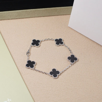 [Polaidi Jewelry] CLOVER 5 MOTIF ONYXS BRACELET COLLECTION