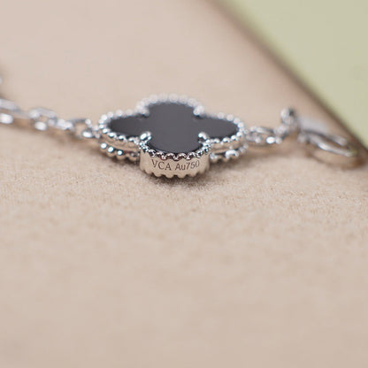[Polaidi Jewelry] CLOVER 5 MOTIF ONYXS BRACELET COLLECTION