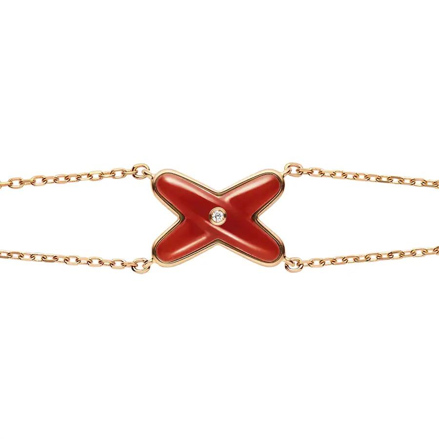 [Polaidi Jewelry]JEUX BRACELET CARNELIAN PINK GOLD 1 DIAMOND