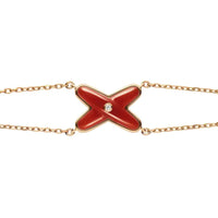 [Polaidi Jewelry ]JEUX BRACELET CARNELIAN PINK GOLD 1 DIAMOND