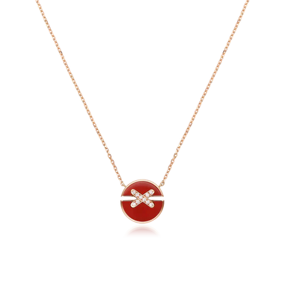 [：Polaidi Jewelry]JEUX DE ROSE GOLD DIAMOND NECKLACE