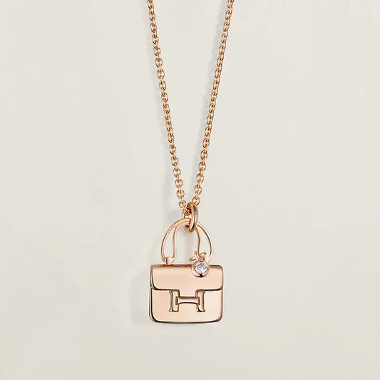 [：Polaidi Jewelry]AMULETTE PEDANT ROSE GOLD NECKLACE