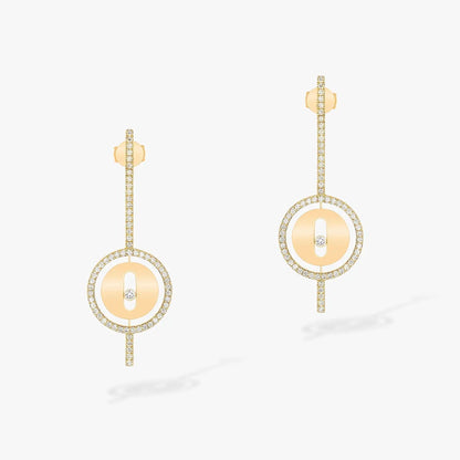 [Polaidi Jewelry]LUCKY MOVE ARROW PINK GOLD DIAMOND EARRINGS