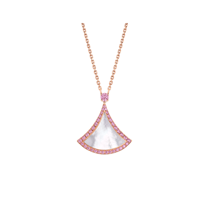 [Polaidi Jewelry]DREAM NECKLACE MOP DIAMOND PINK