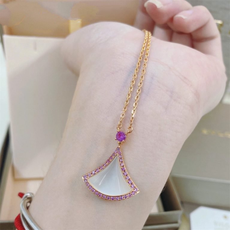 [Polaidi Jewelry]DREAM NECKLACE MOP DIAMOND PINK