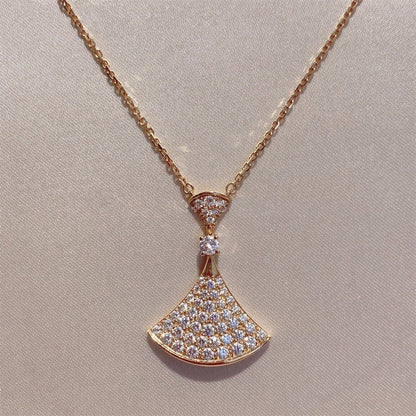 [Polaidi Jewelry]DREAM NECKLACE PINK GOLD FULL DIAMOND