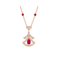 [Polaidi Jewelry ]DREAM NECKLACE CARNELIAN DIAMOND PINK GOLD