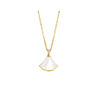 [Polaidi Jewelry ]DREAM NECKLACE WHITE MOP GOLD 1 DIAMOND