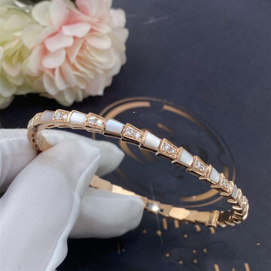 [Polaidi Jewelry]SERPENTI BRACELET PINK GOLD MOP DIAMOND