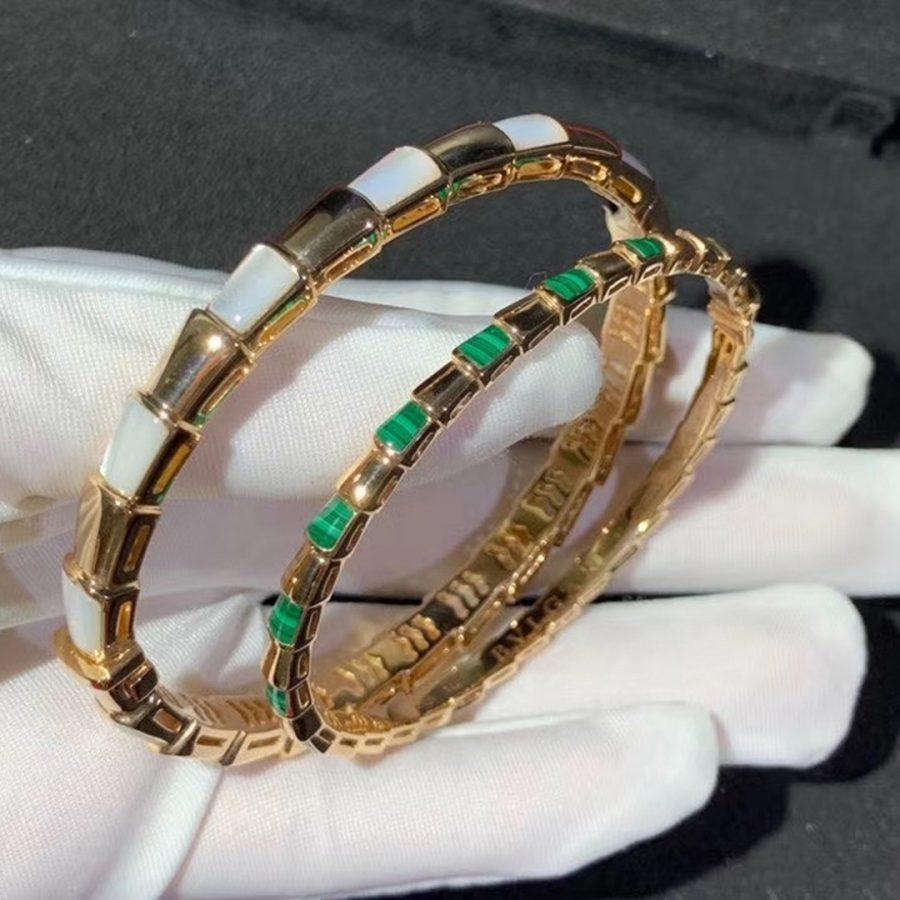 [Polaidi Jewelry]SERPENTI BRACELET PINK GOLD MOP